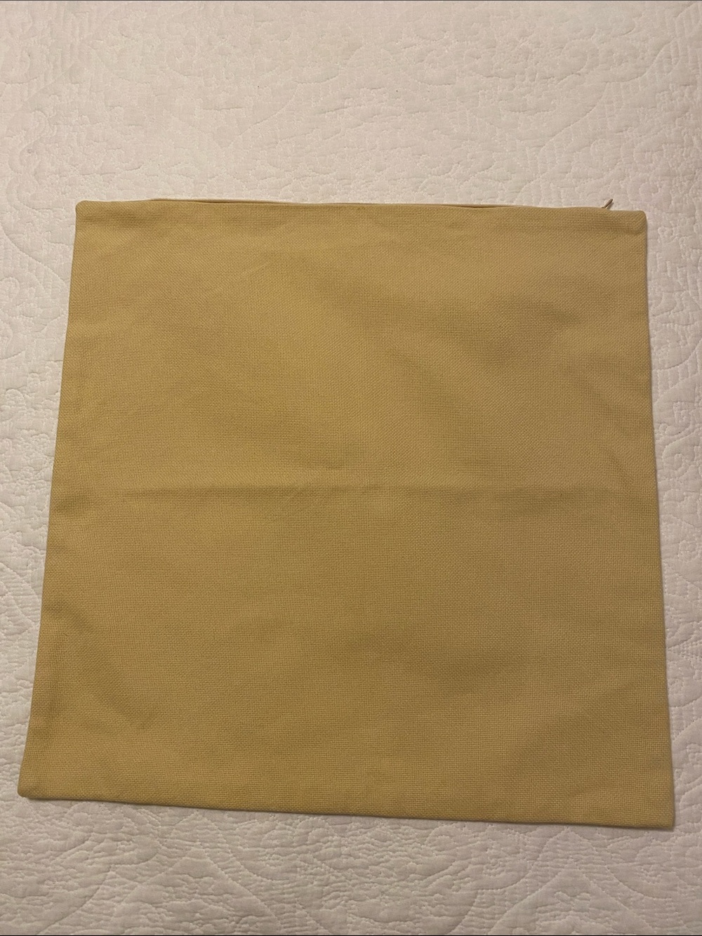 NWOT Pottery Barn Tan Woven Cotton Pillow Cover 18” Square